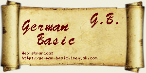 German Bašić vizit kartica